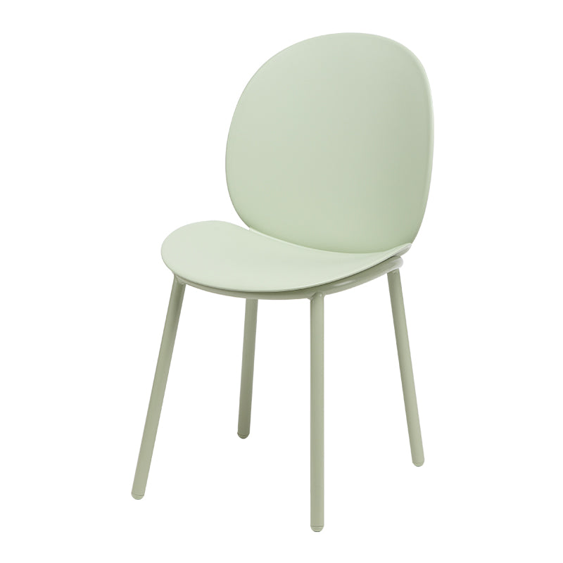 Contemporary Plastic Armless Parson Chair for Home in Matte Finish