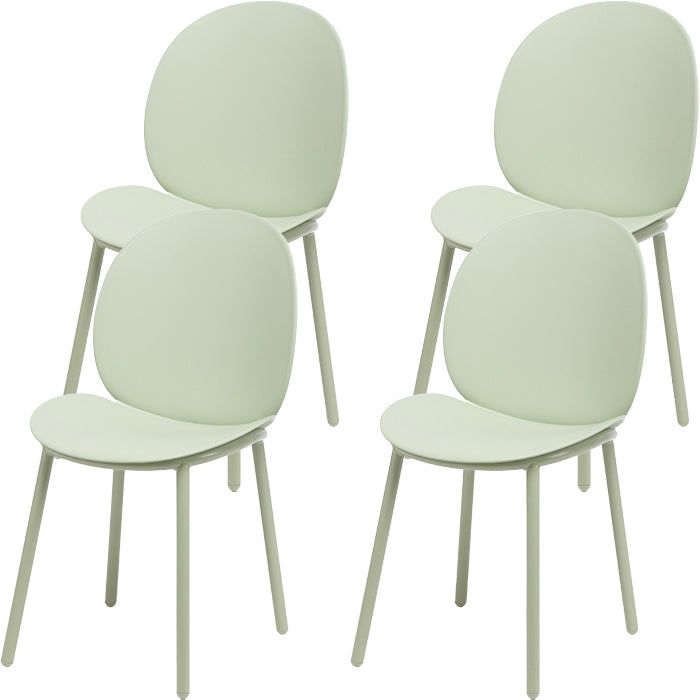 Contemporary Plastic Armless Parson Chair for Home in Matte Finish