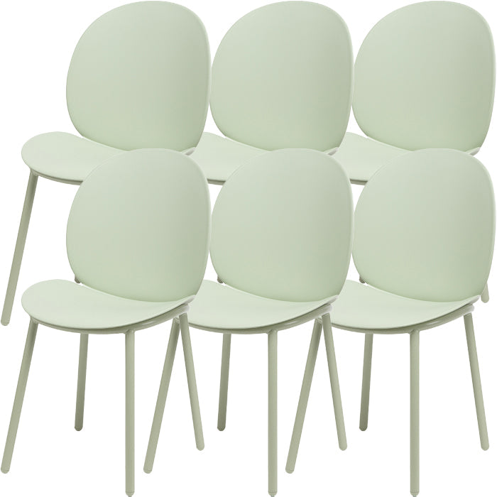 Contemporary Plastic Armless Parson Chair for Home in Matte Finish