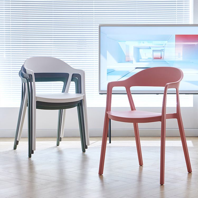 Nordic Style Matte Finish Plastic Armless Dining Chair for Home Clearhalo 'Dining Chairs' 'Dining Tables & Seating' 'dining_chair' 'furn' 'furn_dining_chair' 'Furniture' 'Kitchen & Dining Furniture' 7636577