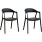 Nordic Style Matte Finish Plastic Armless Dining Chair for Home Black 2 Piece Set Clearhalo 'Dining Chairs' 'Dining Tables & Seating' 'dining_chair' 'furn' 'furn_dining_chair' 'Furniture' 'Kitchen & Dining Furniture' 7636580