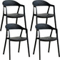 Nordic Style Matte Finish Plastic Armless Dining Chair for Home Black 4 Piece Set Clearhalo 'Dining Chairs' 'Dining Tables & Seating' 'dining_chair' 'furn' 'furn_dining_chair' 'Furniture' 'Kitchen & Dining Furniture' 7636582