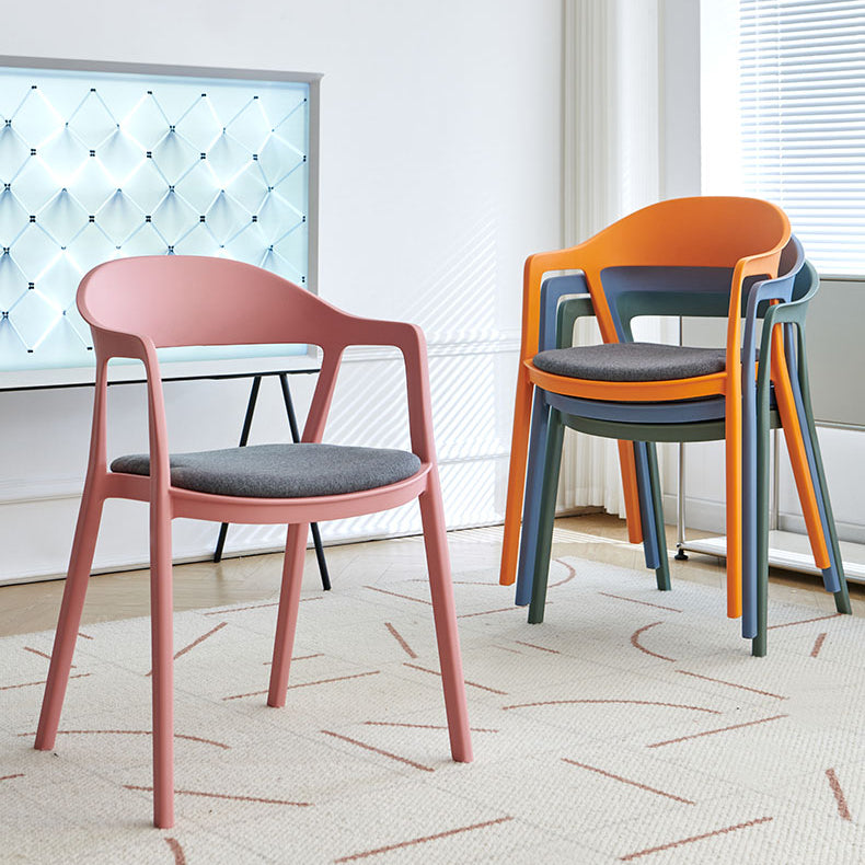 Nordic Style Matte Finish Plastic Armless Dining Chair for Home Clearhalo 'Dining Chairs' 'Dining Tables & Seating' 'dining_chair' 'furn' 'furn_dining_chair' 'Furniture' 'Kitchen & Dining Furniture' 7636584