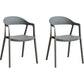 Nordic Style Matte Finish Plastic Armless Dining Chair for Home Grey 2 Piece Set Clearhalo 'Dining Chairs' 'Dining Tables & Seating' 'dining_chair' 'furn' 'furn_dining_chair' 'Furniture' 'Kitchen & Dining Furniture' 7636590