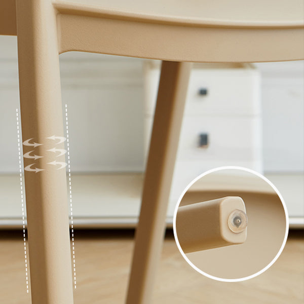 Nordic Style Matte Finish Plastic Armless Dining Chair for Home Clearhalo 'Dining Chairs' 'Dining Tables & Seating' 'dining_chair' 'furn' 'furn_dining_chair' 'Furniture' 'Kitchen & Dining Furniture' 7636591
