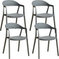 Nordic Style Matte Finish Plastic Armless Dining Chair for Home Grey 4 Piece Set Clearhalo 'Dining Chairs' 'Dining Tables & Seating' 'dining_chair' 'furn' 'furn_dining_chair' 'Furniture' 'Kitchen & Dining Furniture' 7636592