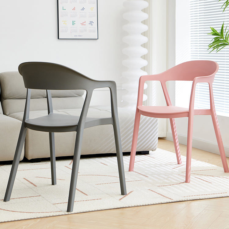 Nordic Style Matte Finish Plastic Armless Dining Chair for Home Clearhalo 'Dining Chairs' 'Dining Tables & Seating' 'dining_chair' 'furn' 'furn_dining_chair' 'Furniture' 'Kitchen & Dining Furniture' 7636594