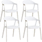 Nordic Style Matte Finish Plastic Armless Dining Chair for Home White 4 Piece Set Clearhalo 'Dining Chairs' 'Dining Tables & Seating' 'dining_chair' 'furn' 'furn_dining_chair' 'Furniture' 'Kitchen & Dining Furniture' 7636599