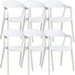 Nordic Style Matte Finish Plastic Armless Dining Chair for Home White 6 Piece Set Clearhalo 'Dining Chairs' 'Dining Tables & Seating' 'dining_chair' 'furn' 'furn_dining_chair' 'Furniture' 'Kitchen & Dining Furniture' 7636600
