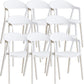 Nordic Style Matte Finish Plastic Armless Dining Chair for Home White 8 Piece Set Clearhalo 'Dining Chairs' 'Dining Tables & Seating' 'dining_chair' 'furn' 'furn_dining_chair' 'Furniture' 'Kitchen & Dining Furniture' 7636601