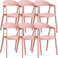Nordic Style Matte Finish Plastic Armless Dining Chair for Home Pink 6 Piece Set Clearhalo 'Dining Chairs' 'Dining Tables & Seating' 'dining_chair' 'furn' 'furn_dining_chair' 'Furniture' 'Kitchen & Dining Furniture' 7636605