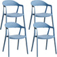 Nordic Style Matte Finish Plastic Armless Dining Chair for Home Blue 4 Piece Set Clearhalo 'Dining Chairs' 'Dining Tables & Seating' 'dining_chair' 'furn' 'furn_dining_chair' 'Furniture' 'Kitchen & Dining Furniture' 7636609