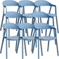 Nordic Style Matte Finish Plastic Armless Dining Chair for Home Blue 8 Piece Set Clearhalo 'Dining Chairs' 'Dining Tables & Seating' 'dining_chair' 'furn' 'furn_dining_chair' 'Furniture' 'Kitchen & Dining Furniture' 7636611