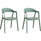 Nordic Style Matte Finish Plastic Armless Dining Chair for Home Green 2 Piece Set Clearhalo 'Dining Chairs' 'Dining Tables & Seating' 'dining_chair' 'furn' 'furn_dining_chair' 'Furniture' 'Kitchen & Dining Furniture' 7636613