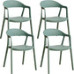 Nordic Style Matte Finish Plastic Armless Dining Chair for Home Green 4 Piece Set Clearhalo 'Dining Chairs' 'Dining Tables & Seating' 'dining_chair' 'furn' 'furn_dining_chair' 'Furniture' 'Kitchen & Dining Furniture' 7636614