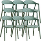 Nordic Style Matte Finish Plastic Armless Dining Chair for Home Green 8 Piece Set Clearhalo 'Dining Chairs' 'Dining Tables & Seating' 'dining_chair' 'furn' 'furn_dining_chair' 'Furniture' 'Kitchen & Dining Furniture' 7636616