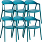 Nordic Style Matte Finish Plastic Armless Dining Chair for Home Peacock Blue 6 Piece Set Clearhalo 'Dining Chairs' 'Dining Tables & Seating' 'dining_chair' 'furn' 'furn_dining_chair' 'Furniture' 'Kitchen & Dining Furniture' 7636630