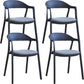 Nordic Style Matte Finish Plastic Armless Dining Chair for Home Black-Gray 4 Piece Set Clearhalo 'Dining Chairs' 'Dining Tables & Seating' 'dining_chair' 'furn' 'furn_dining_chair' 'Furniture' 'Kitchen & Dining Furniture' 7636634