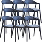 Nordic Style Matte Finish Plastic Armless Dining Chair for Home Black-Gray 8 Piece Set Clearhalo 'Dining Chairs' 'Dining Tables & Seating' 'dining_chair' 'furn' 'furn_dining_chair' 'Furniture' 'Kitchen & Dining Furniture' 7636636