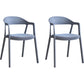 Nordic Style Matte Finish Plastic Armless Dining Chair for Home Gray Black 2 Piece Set Clearhalo 'Dining Chairs' 'Dining Tables & Seating' 'dining_chair' 'furn' 'furn_dining_chair' 'Furniture' 'Kitchen & Dining Furniture' 7636638