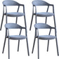 Nordic Style Matte Finish Plastic Armless Dining Chair for Home Gray Black 4 Piece Set Clearhalo 'Dining Chairs' 'Dining Tables & Seating' 'dining_chair' 'furn' 'furn_dining_chair' 'Furniture' 'Kitchen & Dining Furniture' 7636639