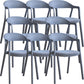 Nordic Style Matte Finish Plastic Armless Dining Chair for Home Gray Black 8 Piece Set Clearhalo 'Dining Chairs' 'Dining Tables & Seating' 'dining_chair' 'furn' 'furn_dining_chair' 'Furniture' 'Kitchen & Dining Furniture' 7636641