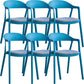 Nordic Style Matte Finish Plastic Armless Dining Chair for Home Dark Blue-Gray 6 Piece Set Clearhalo 'Dining Chairs' 'Dining Tables & Seating' 'dining_chair' 'furn' 'furn_dining_chair' 'Furniture' 'Kitchen & Dining Furniture' 7636650
