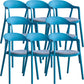 Nordic Style Matte Finish Plastic Armless Dining Chair for Home Dark Blue-Gray 8 Piece Set Clearhalo 'Dining Chairs' 'Dining Tables & Seating' 'dining_chair' 'furn' 'furn_dining_chair' 'Furniture' 'Kitchen & Dining Furniture' 7636651