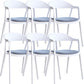 Nordic Style Matte Finish Plastic Armless Dining Chair for Home White-Gray 6 Piece Set Clearhalo 'Dining Chairs' 'Dining Tables & Seating' 'dining_chair' 'furn' 'furn_dining_chair' 'Furniture' 'Kitchen & Dining Furniture' 7636665