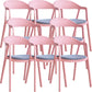 Nordic Style Matte Finish Plastic Armless Dining Chair for Home Grey-Pink 8 Piece Set Clearhalo 'Dining Chairs' 'Dining Tables & Seating' 'dining_chair' 'furn' 'furn_dining_chair' 'Furniture' 'Kitchen & Dining Furniture' 7636671