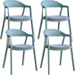 Nordic Style Matte Finish Plastic Armless Dining Chair for Home Matcha Green White 4 Piece Set Clearhalo 'Dining Chairs' 'Dining Tables & Seating' 'dining_chair' 'furn' 'furn_dining_chair' 'Furniture' 'Kitchen & Dining Furniture' 7636674