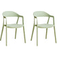 Nordic Style Matte Finish Plastic Armless Dining Chair for Home Matcha Green 2 Piece Set Clearhalo 'Dining Chairs' 'Dining Tables & Seating' 'dining_chair' 'furn' 'furn_dining_chair' 'Furniture' 'Kitchen & Dining Furniture' 7636678