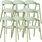 Nordic Style Matte Finish Plastic Armless Dining Chair for Home Matcha Green 8 Piece Set Clearhalo 'Dining Chairs' 'Dining Tables & Seating' 'dining_chair' 'furn' 'furn_dining_chair' 'Furniture' 'Kitchen & Dining Furniture' 7636681