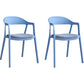 Nordic Style Matte Finish Plastic Armless Dining Chair for Home Blue Gray 2 Piece Set Clearhalo 'Dining Chairs' 'Dining Tables & Seating' 'dining_chair' 'furn' 'furn_dining_chair' 'Furniture' 'Kitchen & Dining Furniture' 7636683