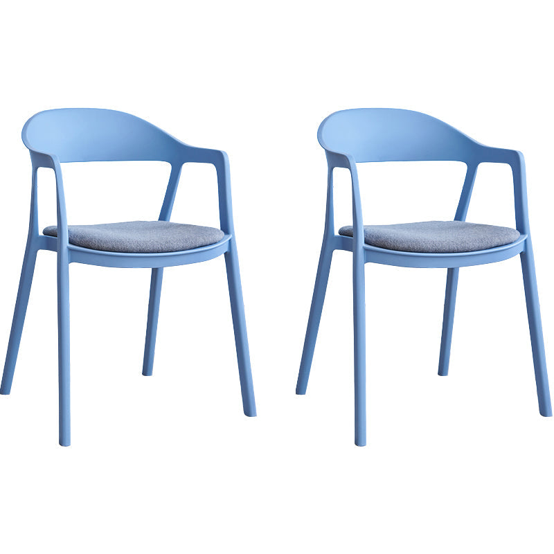 Nordic Style Matte Finish Plastic Armless Dining Chair for Home Blue Gray 2 Piece Set Clearhalo 'Dining Chairs' 'Dining Tables & Seating' 'dining_chair' 'furn' 'furn_dining_chair' 'Furniture' 'Kitchen & Dining Furniture' 7636683