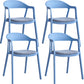 Nordic Style Matte Finish Plastic Armless Dining Chair for Home Blue Gray 4 Piece Set Clearhalo 'Dining Chairs' 'Dining Tables & Seating' 'dining_chair' 'furn' 'furn_dining_chair' 'Furniture' 'Kitchen & Dining Furniture' 7636684