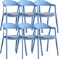 Nordic Style Matte Finish Plastic Armless Dining Chair for Home Blue Gray 6 Piece Set Clearhalo 'Dining Chairs' 'Dining Tables & Seating' 'dining_chair' 'furn' 'furn_dining_chair' 'Furniture' 'Kitchen & Dining Furniture' 7636685