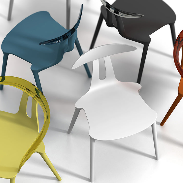 Contemporary Style Plastic Armless Dining Chair for Home Use Clearhalo 'Dining Chairs' 'Dining Tables & Seating' 'dining_chair' 'furn' 'furn_dining_chair' 'Furniture' 'Kitchen & Dining Furniture' 7636692