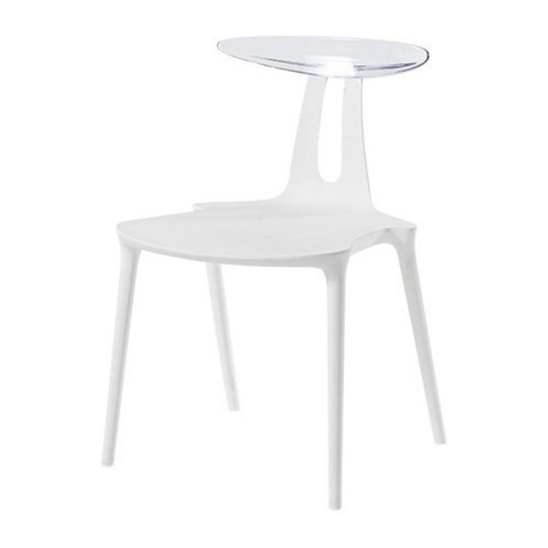 Contemporary Style Plastic Armless Dining Chair for Home Use Clearhalo 'Dining Chairs' 'Dining Tables & Seating' 'dining_chair' 'furn' 'furn_dining_chair' 'Furniture' 'Kitchen & Dining Furniture' 7636698