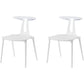 Contemporary Style Plastic Armless Dining Chair for Home Use White 2 Piece Set Clearhalo 'Dining Chairs' 'Dining Tables & Seating' 'dining_chair' 'furn' 'furn_dining_chair' 'Furniture' 'Kitchen & Dining Furniture' 7636700