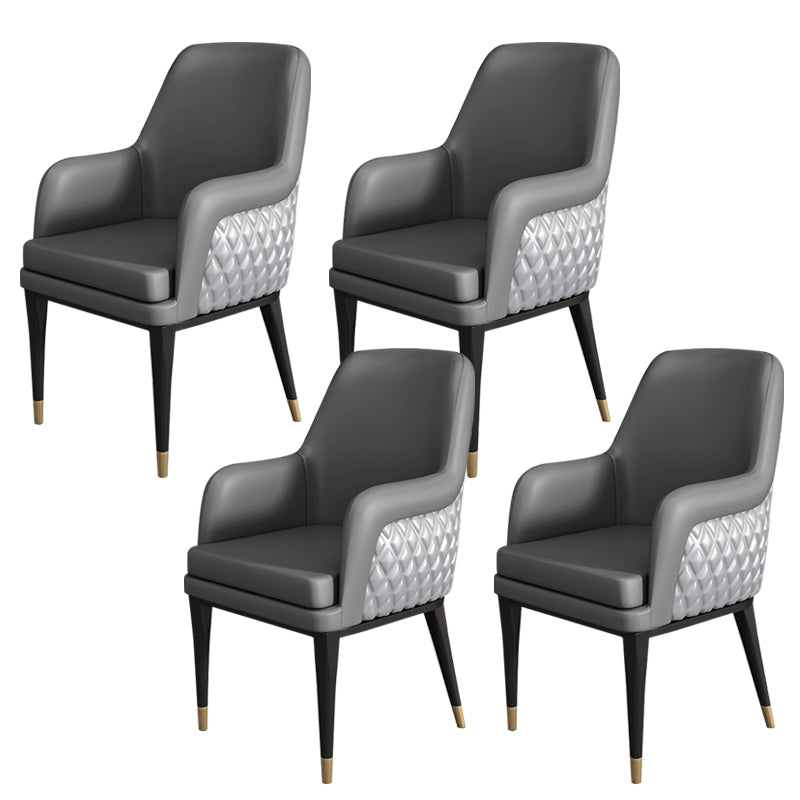 Luxusstil Metallstuhl fester Rücken Essen Küchenarm Stuhl für Esszimmer