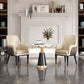 Luxusstil Metallstuhl fester Rücken Essen Küchenarm Stuhl für Esszimmer