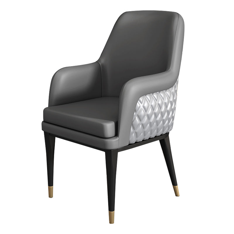 Luxusstil Metallstuhl fester Rücken Essen Küchenarm Stuhl für Esszimmer