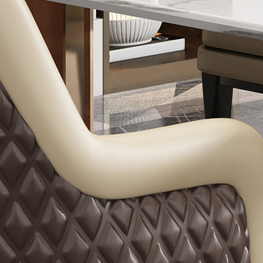 Luxusstil Metallstuhl fester Rücken Essen Küchenarm Stuhl für Esszimmer