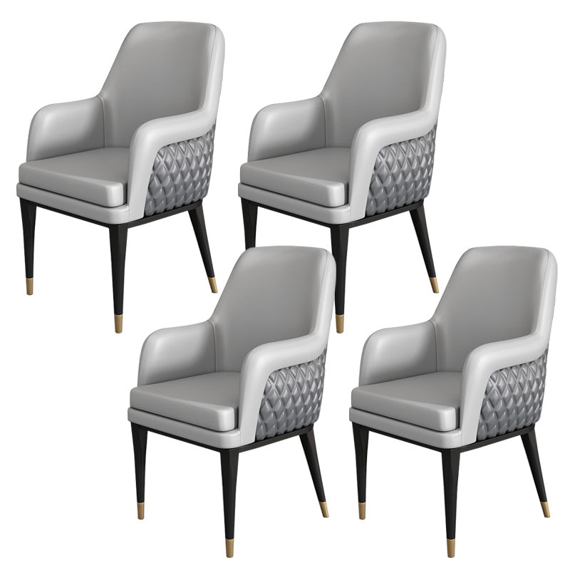 Luxusstil Metallstuhl fester Rücken Essen Küchenarm Stuhl für Esszimmer