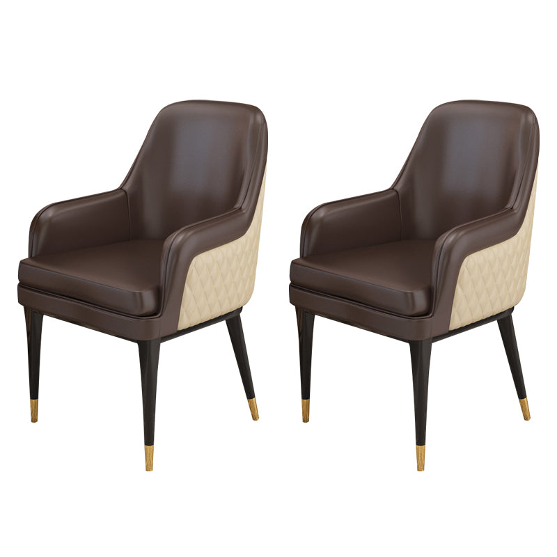 Luxusstil Metallstuhl fester Rücken Essen Küchenarm Stuhl für Esszimmer