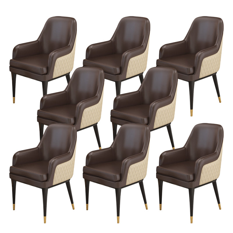 Luxusstil Metallstuhl fester Rücken Essen Küchenarm Stuhl für Esszimmer