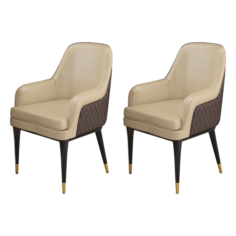 Luxusstil Metallstuhl fester Rücken Essen Küchenarm Stuhl für Esszimmer