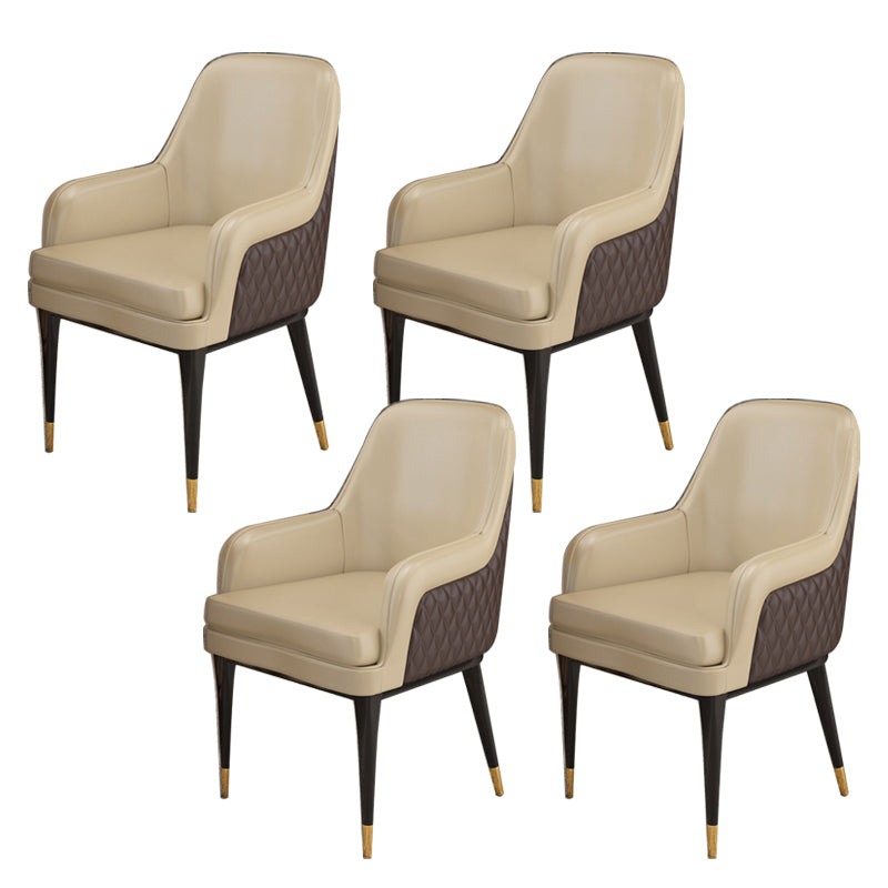 Luxusstil Metallstuhl fester Rücken Essen Küchenarm Stuhl für Esszimmer