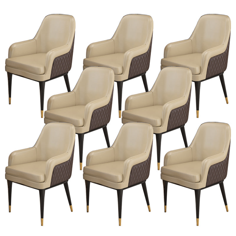 Luxusstil Metallstuhl fester Rücken Essen Küchenarm Stuhl für Esszimmer